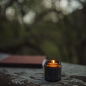 Amber Glow Candle (Demo) — illustrative stock photograph