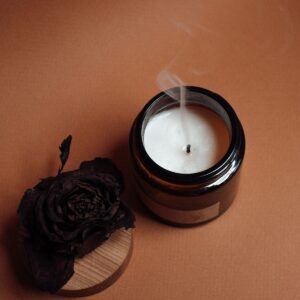 Rose Evening Candle (Demo) — illustrative stock photograph